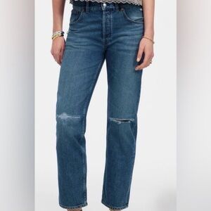 NWT Madewell The Dean Easy Ankle Straight Leg Jeans.